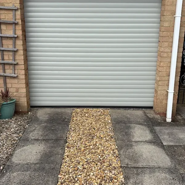 Roller garage door manufactured by RSD and delivered to Dudley